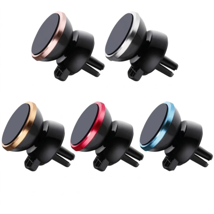 Support Magnétique Grille d'Aération Voiture – Magnetic Air Vent Mount – Ultra-Compact – Universel Smartphone