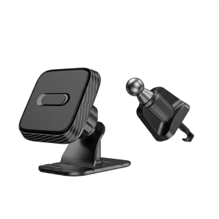Support Téléphone Magnétique Voiture Magnetic  – Double Fixation Tableau de Bord & Grille – Rotation 360°