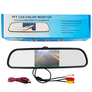 Rétroviseur Écran TFT LCD 4,3" avec Caméra de Recul | DSK Auto Tunisie