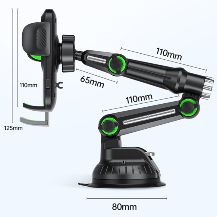 Support Téléphone Voiture Ventouse Rotation 360° Réglable | DSK Auto Tunisie