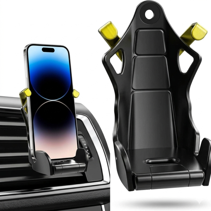 Support Téléphone Voiture Grille Aération Fixation Stable Universel | DSK Auto Tunisie